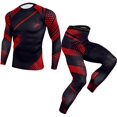 thumbnail image 3 of Men Compression Shirt Pants Set Fitness Sportswear Bodybuilding Tight Sport Suit, 3 of 5