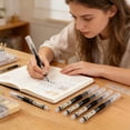 thumbnail image 4 of Cheapark Stylo à Bille à Encre Liquide pour Écriture et Prise de Notes, Rentrée Scolaire, 6 Pcs, Écriture Colorée et Fluide, Papeterie de Bureau, 4 of 6