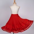 thumbnail image 4 of CHICTRY Filles Enfants Ruban Style RAD Jupe de Ballet Personnage Ballerine Longue Maxi Évasée Jupe Tenue de Danse Costume Rouge 14, 4 of 8