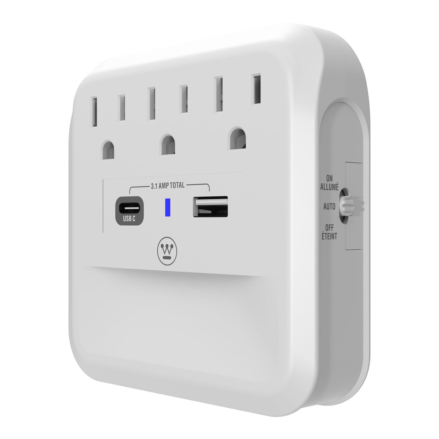 Westinghouse 900J 3- Outlet USB Surge Tap