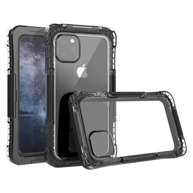 Mignova For iPhone 11 Pro Waterproof Clear Case,Rugged Bumper Full-Body Heavy Duty Protection Phone Case Clear Cover for Apple iPhone 11 Pro 5.8 inches 2019(Black)