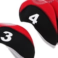 thumbnail image 3 of 10 Pieces Golf Neoprene Golf Club Head Cover Iron Protective Headcover, Golf Black, 3 of 8
