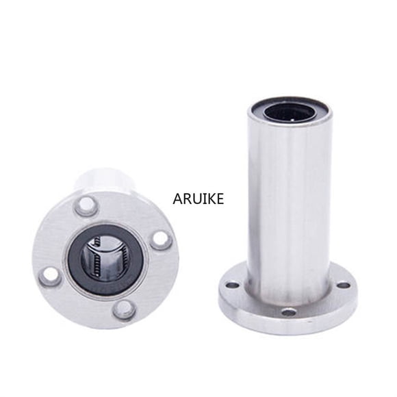 6mm/8mm/10mm/12mm/16mm LMF6LUU/LMF8LUU/LMF10LUU L-M-F Long Type Series Round Fla-nge Coupling Linear Motion Bearing For Rod Shaft ,Low Friction