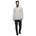 thumbnail image 1 of Atasi Kurta Décontractée Imprimée à Col Chinois Chemise Ethnique Kurta Courte pour Homme Tunique, 1 of 5