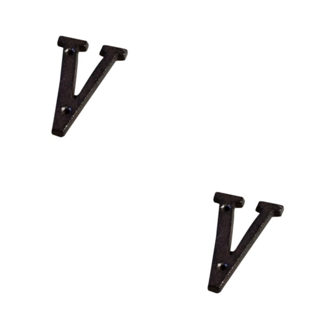 Youkk Iron Decoration Doorplate Durable And Rustproof Wide Application Not Easy To Fade Metal Metal Letters House Numbers B17--V 2Set