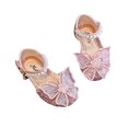 thumbnail image 1 of Kmbangi Sandales à Perles pour Fille, Chaussures d'Été Décontractées de Danse de Rue pour Enfants avec Papillon en Strass, 1 of 7