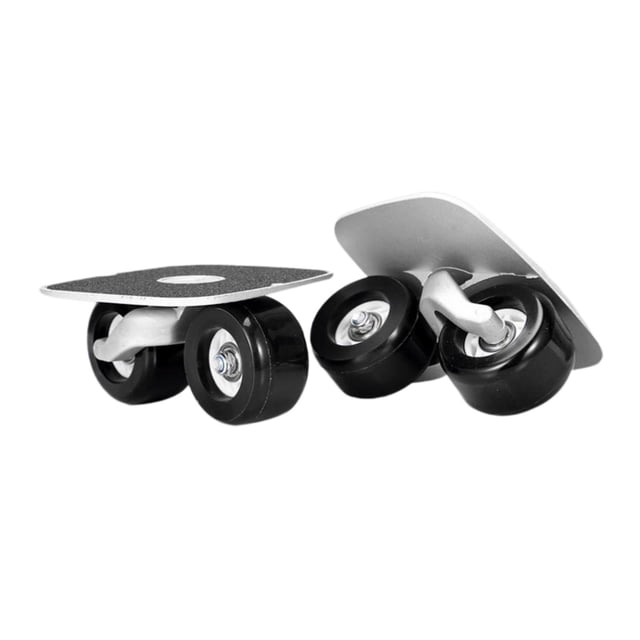 Planche Portable, Planche de Route à Roulettes Patins Libres Patins Planche Débutant Professionnelle Mini Solide. une Paire de Planches à Roulettes Compactes Séparées avec un design unique à Deux Modules, avec des Plaques en Aluminium et Deux Roues Noires par Planche. les Planches Incluent une surface Antidérapante pour une Adhérence Accrue et Sont Conçues pour le Positionnement du Pied Gauche et Droit. Convient aux Débutants et aux Professionnels, Ces Mini Planches à Roulettes Sont Légères et Portatives, Mesurant 14x17x8.9 cm (5.5x6.7x3.5 Pouces).