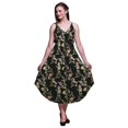 thumbnail image 1 of Bimba Floral Dames Imprimé Robe Spaghetti Sangle V Cou Midi Plage Wear-XXX-Large, 1 of 1