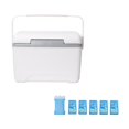 thumbnail image 1 of 8L Insulated Lunch Container Cool Box for Barbecue Road Trips Outdoor White, 1 of 9