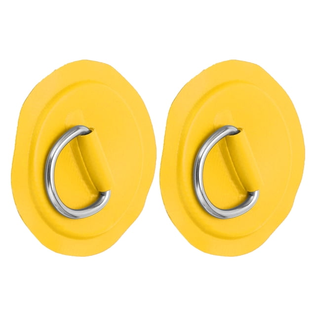 Patch PVC D, Accessoires de Pont Réutilisables Durables D-Ring Patch 2 Pcs pour Porte-Toiles Remorques Feuilles de Sol pour Bateau Gonflable PVC Kayak Canot Jaune, Bleu, Rouge, Émeraude