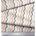 thumbnail image 2 of Soimoi Poly Georgette Fabric Waves Artistic Printed Fabric 1 Yard 42 Inch Wide, 2 of 3