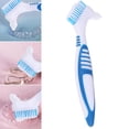 thumbnail image 3 of MesaSe Double Side Denture Toothbrush Ergonomics Handle Plastic Multi Layered Bristles False Teeth Oral Care Brush for Home Use, 3 of 10