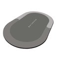 thumbnail image 1 of GROWTH TANK Super Absorbent Bathroom Rug Quick Dry Washable Diatomite Easy to Clean Bath Mat Oval Gray L, 1 of 7
