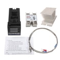 thumbnail image 1 of Yeacher REX-C100FK02-V*AN Intelligent Temperature Controller SSR Output + SSR-40 DA + K Probe Thermocouple + Heatsink, 1 of 8