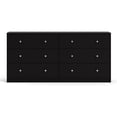 thumbnail image 3 of Levan Home Commode Contemporaine Grand à 6 Tiroirs Double pour Chambre, Noire, 3 of 14