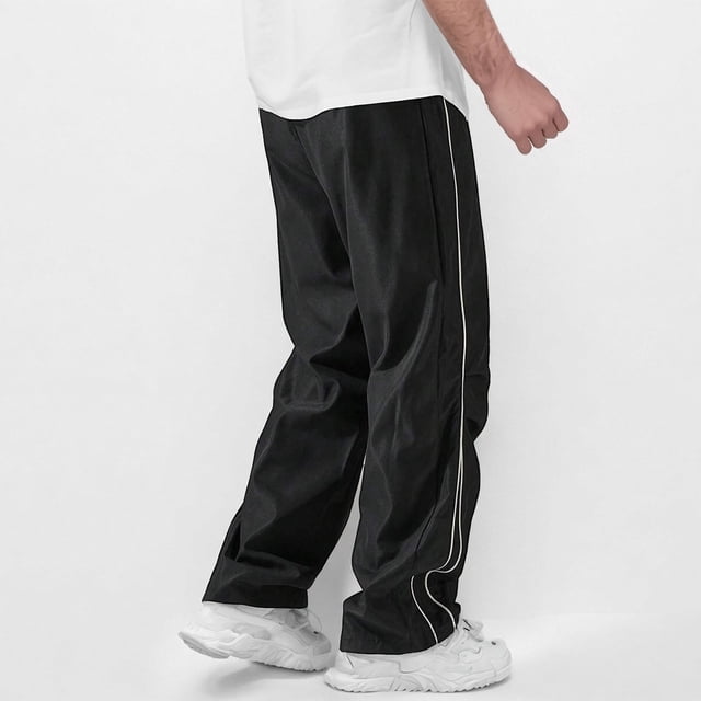 Weiqiqre Mens Cargo Pants Colorblock Drawstring Waisted Waisted Wide Leg Loose Track Pants