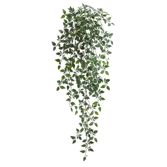 WMQPNNS New Trending Simulated Green Leaf Wall Hanging Vine Family Decoration Simulated Green Leaf Chlorophytum Vine One 5 Fork Todays Deals Clearance Sale