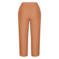 thumbnail image 5 of Women's Summer Comfortable Loose Wide Legged Fashion Solid Color Capris RXIRUCGD Orange, Taille: 3TG, 5 of 5