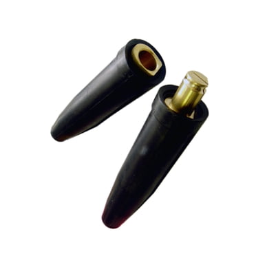 Welding Cable Quick Connector LC-10 Pair(1 male, 1 female) Both for Cable Side DINSE-Style Twist-lock 100Amp-200Amp (#6-#4) DKJ10-25 & DKZ10-25, 5 Pack