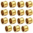 thumbnail image 1 of Wekity 1/4-20x6mm Female Thread Knurled Nuts, Hx8mm OD Brass Threaded Insert Embedment Nuts Hydraulic Welded Joint Injection Molding Assortment Kit for 3D Printing Injection Molding 15PCS-0621, 1 of 5
