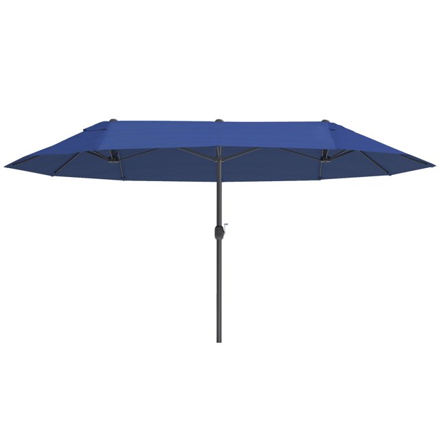 Outsunny 15ft Double-sided Patio Umbrella, Extra Large Outdoor Parasol