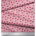 thumbnail image 3 of Soimoi Rayon Fabric Leaves & Poppy Floral Print Fabric by Yard 42 Inch Wide, 3 of 6