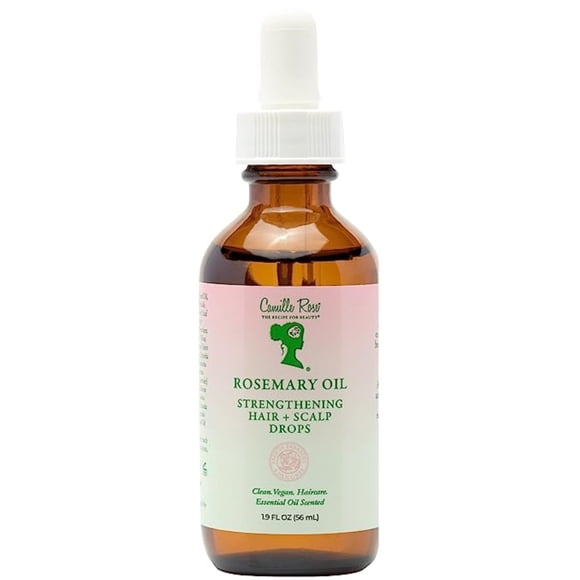 Camille Rose Rosemary Oil Strengthening Hair And Scalp Drops | 1.9 Fl Oz | Castor Oil Peppermint & Rosemary Essential Oils | Encourage Hair Growth & Strengthen | Natural Hair Oil Dry Scalp
