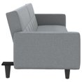 thumbnail image 3 of vidaXL Sofa Bed with Cushions Light Grey Fabric, 3 of 5