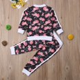 thumbnail image 3 of Bébé Imprimé Floral Filles Zip-up Tops + Pantalons Longs Vêtements Ensemble, 3 of 10