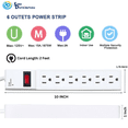 thumbnail image 3 of SD Power strip-6 outlets 2FT, 3 of 6