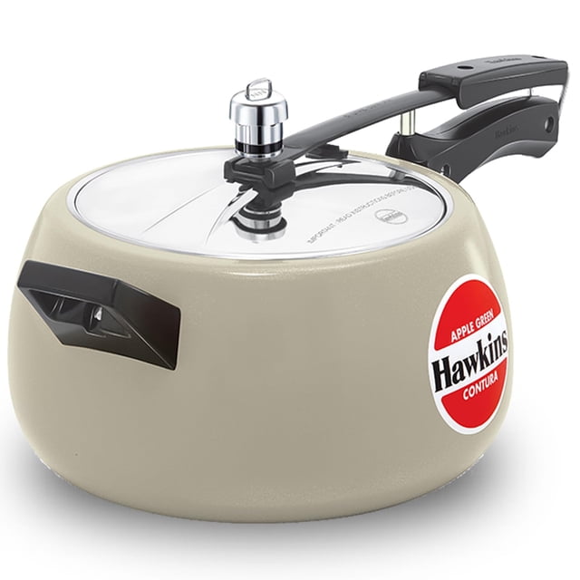 Ceramic-Coated Contura Green Apple Pressure Cooker 5 Liters | For 5 To 7 Persons (CAG50)