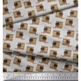 thumbnail image 3 of Soimoi Brown polyester Crepe Fabric Monitor & Bossy Girl Print Fabric by the Yard 52 Inch Wide, 3 of 3