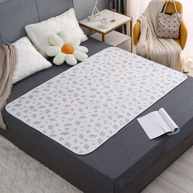 LHNFT 59x39.37 Inches Waterproof And Washable Large Bed Pad For Elderly Care Incontinence Protection Menstrual And Child Bedwetting
