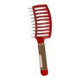 thumbnail image 1 of Curved Vented Detangling Hair Brush with Round Glazed Teeth for Curly, Detangling, Wavy Hair Ergonomic Design with  Suspend Hole, Suitable Hair Type: Curly, Detangling, Wavy, 1 of 8