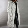 thumbnail image 2 of Women‘s Long Large Classic Cardigans Cable Knit Hood Sweater Oversized Button Duster Coat with Pocket 2024, 2 of 2
