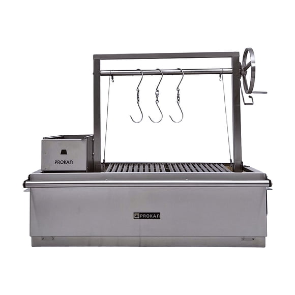 Gril BBQ Encastré Infinity SS304 de 36 Pouces au Charbon Argentin et au Bois