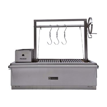 Gril BBQ Encastré Infinity SS304 de 36 Pouces au Charbon Argentin et au Bois