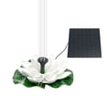 thumbnail image 2 of Solar Powered Floating Pond Fountain with Interchangeable Nozzles | Leaf & Flower Design | 30-60cm Water Spray Height | Weather-Resistant Outdoor Water Feature for Garden Decor, 2 of 7