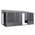 thumbnail image 4 of Gazebo Penguin Florence 8 pi x 16 pi Toit en Polycarbonate Solarium Mural - Ardoise, 4 of 11