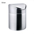 thumbnail image 1 of Stainless Steel Small Mini Trash with Swing Top Lid Countertop Trash Cans for Desk Car Office Kitchen  Pink, 1 of 2