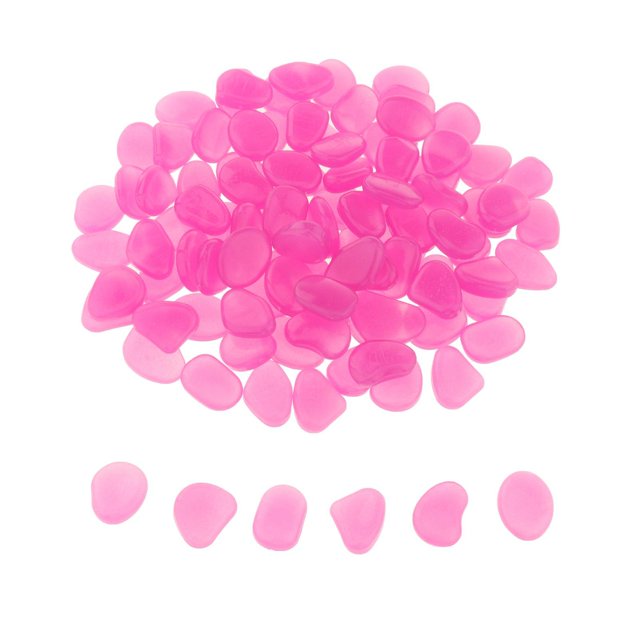 DOLITY 100 Galets Lumineux dans le Noir Pierre Mariage Maison Jardin Allée Réservoir Aquarium Rouge Violacé