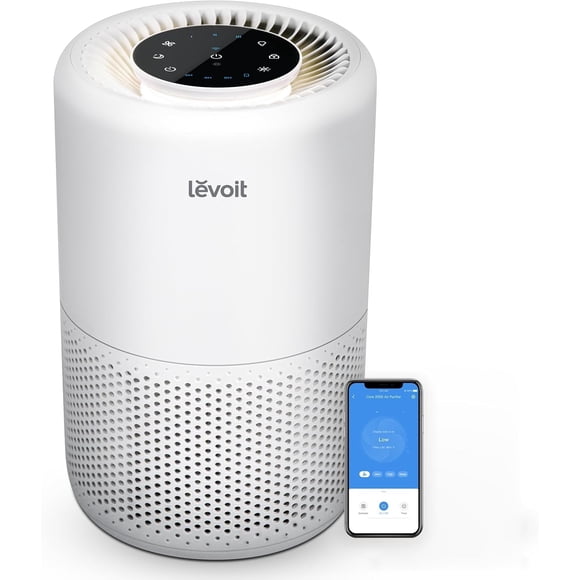 LEVOIT Purificateur d'Air pour Maison, Chambre, Dortoir, Contrôle Intelligent Wi‐Fi Alexa, Vérification AHA, Filtre 3‐en‐1 avec Mode Sommeil HEPA pour Allergènes, Polluants