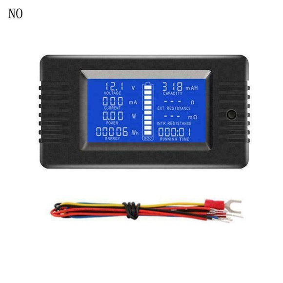 Yeacher LCD Display Digital Current Voltage Solar Po- Meter Multimeter Ammeter Voltmeter Batt-ery Monitor Meter