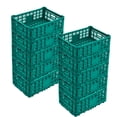 thumbnail image 1 of Yiwa Foldable Plastic Storage Crate, Heavy Duty Reinforced Walls, Stackable Multi-Purpose Milk Crate for Office, Kitchen, and Garage, 1 of 8