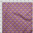 thumbnail image 3 of oneOone Silk Tabby Fabric Argyle Style Ikat Printed Fabric 1 Yard 42 Inch Wide, 3 of 4
