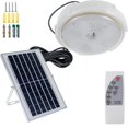thumbnail image 1 of 54/96/136LED Solar Ceiling light Smart Indoor Solar Pendant Light with Remote Control 6500K Adjustable Brightness Timing Function IP65 Waterproof Solar Shed Lamp for Shed Porch Garage Gar, 1 of 10