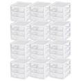 thumbnail image 1 of Sterilite ClearView Plastic Small 3 Drawer Desktop Storage Unit, White, 12 Pack, 1 of 11