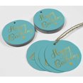 thumbnail image 4 of Inkdotpot Real Gold Foil Happy Birthday Tags Favor Hang Paper Tags 100 Pieces, 4 of 6