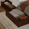 thumbnail image 4 of Nantucket Twin XL Wood Platform Bed with Footboard and Storage Drawers in Walnut, 4 of 23