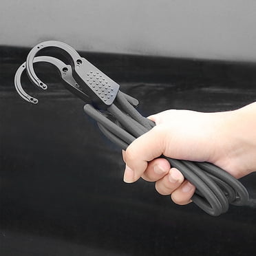 EGNMCR Car Luggage Compartment Fixed Rope With Hook Retractable Clothes Hanging Fixed Rope Indoor Drying Elastic Rope Binding Strap fixed rope